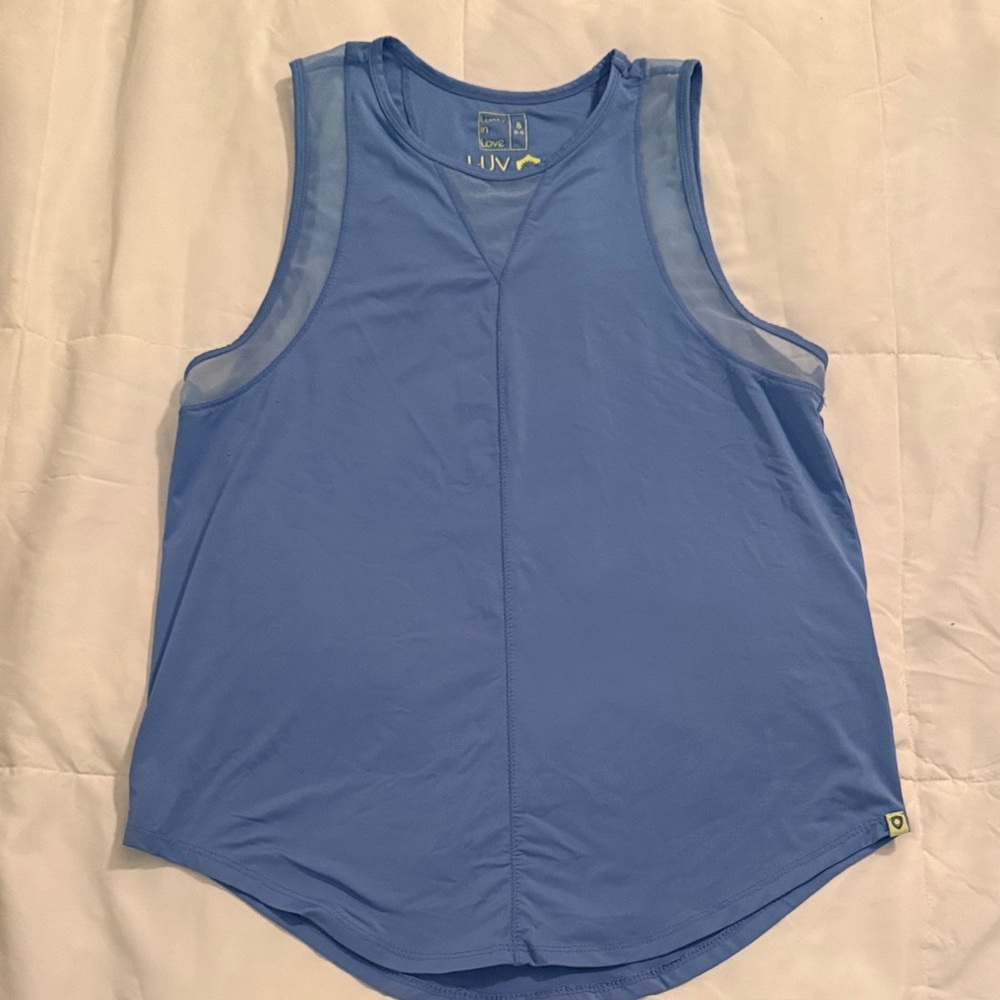 Lucky in Love Light Blue Tank Top SPF50